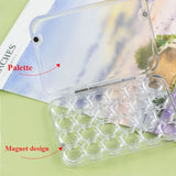 AOOKMIYA Empty Mini Watercolor Paint Packing Box 0.8ML 24Grids Portable Moisturizing Box Art Student Going Out for Sketching Art Supplies