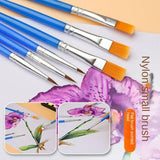 AOOKMIYA 10/20/50Pcs Painting Brushes Set Art Round Flat Hair Nylon Hair Paint Brush Pen for Oil Acrylic Watercolor School Art Supplies