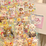 5sheets Rilakkuma Waterproof Cutting film sticker Hand account materials Water cup Desktop decoration children DIY Card stickers