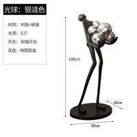 AOOKMIYA ART+ Creative Gifts Creative humanoid sculpture floor lamp ball designer exhibition hall living room lobby large figure FRP ornaments