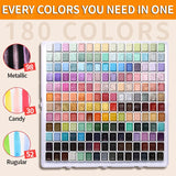 AOOKMIYA 180 Colors Pearl Shimmer Watercolor Paint Set,Vibrant Pigments,Smooth Blend,Art Supplies for Artists,for Sketching,DIY Crafts  AOOKMIYA.COM