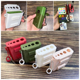 AOOKMIYA Portable Watercolor Palette Matching Bucket Travel Watercolor Box 3d Printed Water Bucket Can Insert Brush Student Art Supplies