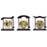 Desktop Gong - Feng Shui Brass Gong Desktop Ornament With Stand And Mallet, Delicate Chinese Home Decor Durable Double Dragon