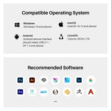 Huion Kamvas 13 Gen 3 Drawing Display 13.3" Art Tablet+Anti-sparkle Canvas Glass, 99% sRGB, PenTech 4.0 16384 Pen Pressure