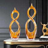 AOOKMIYA Glass Crystal Craft Ornaments, Creative Art Sculpture, Luxury Artwork Statue, TV Cabinet Office Desktop Decoration, Nordic Gifts