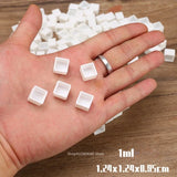 50pcs 0.5/1ml Square Watercolor Paint Pan Plastic Empty Watercolor Half Pans DIY Acrylic Painting Travel Palette Art Supplies