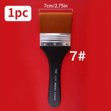 AOOKMIYA 1pc Marie's Nylon Flat Brush with Wooden Handle 7 Different Sizes- Perfect for Applying Gesso, Acrylic, Oil, Gouache, DIY Paint