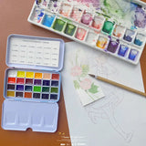 AOOKMIYA German Schmink Watercolor Paint 48 Color Solid Trial Sub-packaging College-level Macaron Beginner Acuarela Painting Art Supplies