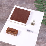 Portable Travel Wooden Handmade 8 Grid 0.2ML Schmincke Watercolor Paint Tray Box Black Walnut Palette Water Colour Brush Book