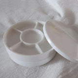 AOOKMIYA Paiting Palette With 6 Fan Sub Grid Partitio,Pigment Dish For Chinese Painting And Watercolor Pigment,Melamine Material  AOOKMIYA.COM