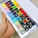 AOOKMIYA German Schmink Watercolor Paint 48 Color Solid Trial Sub-packaging College-level Macaron Beginner Acuarela Painting Art Supplies