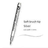 6/12Pcs Waterproof Permanent Paint Marker Pen, Gold and Silver Ink, Metallic, Rock, Mug, Ceramic, Glass, DIY Painting Supplies