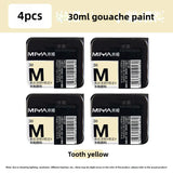 MIYA HIMI Jelly Pigment Single 30ml Gouache Pigment 56 Colors Beginners Try Supplement Replacement Training Art Gouache Pigment