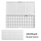 AOOKMIYA Empty Palette Watercolor Pigment Plastic Packaging Box 24/48 Grid Watercolor Storage Box Student Paint Pallet Art Supplies