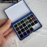 AOOKMIYA 22-color Rubens Artist Grade Layered Watercolor Paint Subpackage 0.5/1/2ML Portable Watercolor Box Sketching Art Supplies