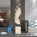 AOOKMIYA ART+ Creative Gifts Home Decor Creative 150CM Flocking Feather Statues Floor Decor Nordic Living Room Large Sculpture Bluetooth Speaker Art Ornament