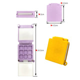 AOOKMIYA Empty Palette Portable Folding Watercolor Box 9 Compartments 0.5ML Paint Tray 3D Printing Travel Painting Artist's Art Supplies