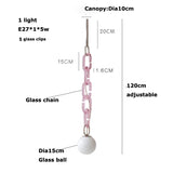 LED Artistic Colorized Chain Of Fate White Bubble Chandelier Lustre Hanging Lamps Suspension Luminaire Lampen For Dinning Room