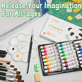 AOOKMIYA 12 Colors Artists Tempera Paint Set 12ml/0.4oz,Rich Vivid, Excellent Coverage for Canvas,Paper,Artists,Hobbies,Great for Easter