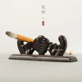 Solid Wood Pen Stand, Brush Stand, Pen Hanging, Ink Stone Base, Calligraphy Painting Four Treasures, Art Raw Paperweight