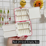 AOOKMIYA 24/48 Grid Portable Watercolor Paint Box Foldable Painting Palette Mini Watercolor Packing Moisturizer Box Travel Art Supplies