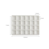 AOOKMIYA Empty Ceramic Palette Watercolor Palette 18/24 Grid Watercolor Paint Tray Artist Travel Painting Portable Art Supplies