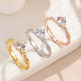 Fashion Luxury Rhinestones Rings for Women Men Korean Romantic Shiny Zircon Cross Lovers' Ring Commitment Wedding Jewelry Gift