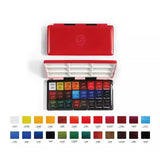 AOOKMIYA Paul Rubens Qiaomei Solid Watercolor Paint Set 24 Colors Professional Water Color With Palette for Painting Artist Art Supplies  AOOKMIYA.COM