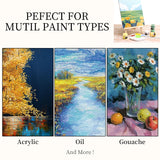 AOOKMIYA 12pcs Canvas Board Bulk 7x9in,Painting White Blank Canvas Panels for Oil,Acrylic,Gouache,Tempera,Flow Pouring,for Artist,Adults