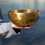 Tibetan Singing Bowl Big Nepal Handmade Sound Healing Instrument Full Moon Singing Bowl Yoga Meditation Massage Accessories