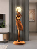 Home Decor Abstract Angel Girl Statues Floor Decor Living Room Large Luminous Girl Figure Sculptures Ornaments Housewarming Gift