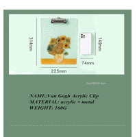 Transparent acrylic board clip Wallet Binder High-value Folder Board Test Paper Storage Artifact Students Exam Pad Writing Board