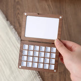 AOOKMIYA Portable Walnut Watercolor Palette 24 Grids 0.5ML Paint Box Travel Sketching Aquarelle Palette Painting Art Supplies