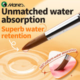 AOOKMIYA Marie's Round Paintbrushes for Acrylic,12 Sizes with Nylon Hair Paint Brushes for Acrylic,Oil,Tempera,Canvas for Adults