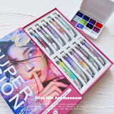 SUPERVISION Mica Layered Watercolor Pigment 10 Colors 1ML Pearlescent Chameleon Precipitation Color Master Painting Art Supplies