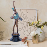 Bronze Ballet Dancer Sculptures Female Bronze Statue Ballerina Figurine Elegant Ballerinas Ornament Crafts For Home Decor Gift