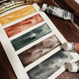 AOOKMIYA Schmincke City Series 5 Color Precipitated Watercolor Portable Watercolor Box Subpackage Master  Acuarela Art Supplies
