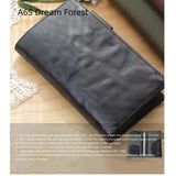 Yimole Design Head Layer Cowhide Notebook A6S Loose Leaf Notebook The Overall Texture Is Soft and Meaty Back Zipper Large Pouch