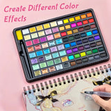 AOOKMIYA 48/88 color solid watercolor set pearlescent metallic watercolor painting paint AOOKMIYA.COM