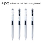 Deli 4/8pcs 0.5mm Black Ink Quick-drying Gel Pen Stationery School Student Supplies Office Supplies Signing Pen Gift Office Pen