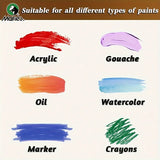 AOOKMIYA 2pcs 8,12,16,20inch Marie's Art Round Canvases Bulk for Painting,White,Blank Stretched Prepared Framed Boards for Oil,Acrylic