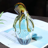 AOOKMIYA Handmade Glow Glass Jellyfish & Octopus Animal Wedding Art Glass Blown Table Ornament Crafts Home Figurine Gift