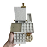 AOOKMIYA Portable Folding Palette Empty Cute Watercolor Paint Box Drawing Board Palette Creative Stationery Artist Travel Art Supplies