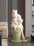 AOOKMIYA ART+ Creative Gifts Home Decor Ice Cream Cat  Statue Floor Decoration Nordic Living Room Creative Large Animal Sculpture Ornaments Housewarming Gift