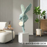 AOOKMIYA Home Decor Abstract Angel Figure Statues Floor Decor Nordic Living Room Large Welcome Sculpture Art Ornaments Housewarming Gifts