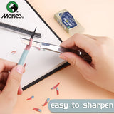 AOOKMIYA 6/12pcs Marie's Sketch Charcoal Pencils,Soft/Medium/Hard Lead with Colored Wooden Barrel for Drawing,Sketching,Shading & Blendin