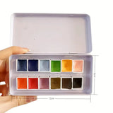 AOOKMIYA Japan's Kusakabe 2023 New Layered Color 12-color Precipitation Color Watercolor Paint Sub-package Artist's Painting Art Supplies