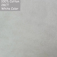 AOOKMIYA 100% Cotton Evenweave 32CT 28CT 25CT 22CT Cross Stitch Embroidery Canvas Fabric Cloth White Shiny Linen Flaxen Beige Brown Color