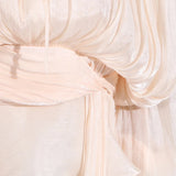 AOOKMIYA TWOTWINSTYLE Loose Solid Dresses For Women Round Neck Lantern Sleeve High Waist Spliced Fold Mini Chic Dress Female Fashion 2025 AOOKMIYA.COM