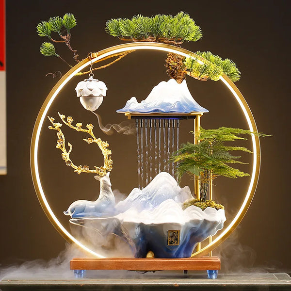 AOOKMIYA ART+ Creative Gifts Chinese water charm decoration creative circulating water home decoration desktop housewarming opening gift box